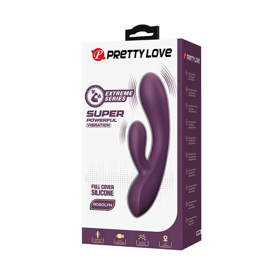 PRETTY LOVE - ROSOLYN WIEDERAUFLADBARER HASENVIBRATOR MIT 10 FUNKTIONEN